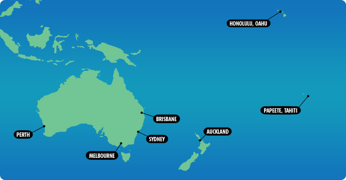 Cruises from Australia, New Zealand & the South Pacific